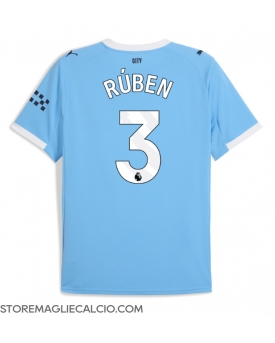 Manchester City Ruben Dias #3 Maglia Gara Casa Repliche 2025-26